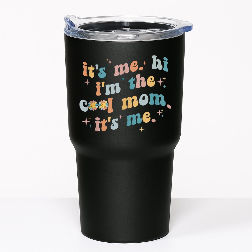 It's Me Hi I'm The Cool Mom It's Me Groovy Retro Tumbler