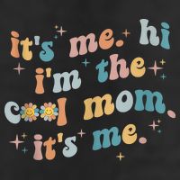 It's Me Hi I'm The Cool Mom It's Me Groovy Retro Golf Towel