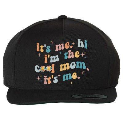 It's Me Hi I'm The Cool Mom It's Me Groovy Retro Wool Snapback Cap
