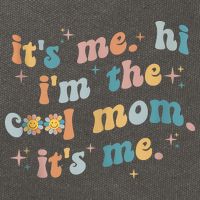 It's Me Hi I'm The Cool Mom It's Me Groovy Retro Cotton Canvas Backpack