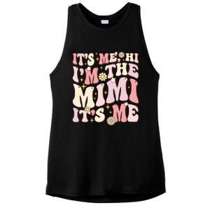 Its Me Hi I'm The Mimi It's Me Funny Groovy Mimi Ladies PosiCharge Tri-Blend Wicking Tank