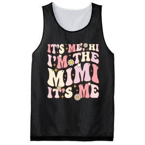 Its Me Hi I'm The Mimi It's Me Funny Groovy Mimi Mesh Reversible Basketball Jersey Tank