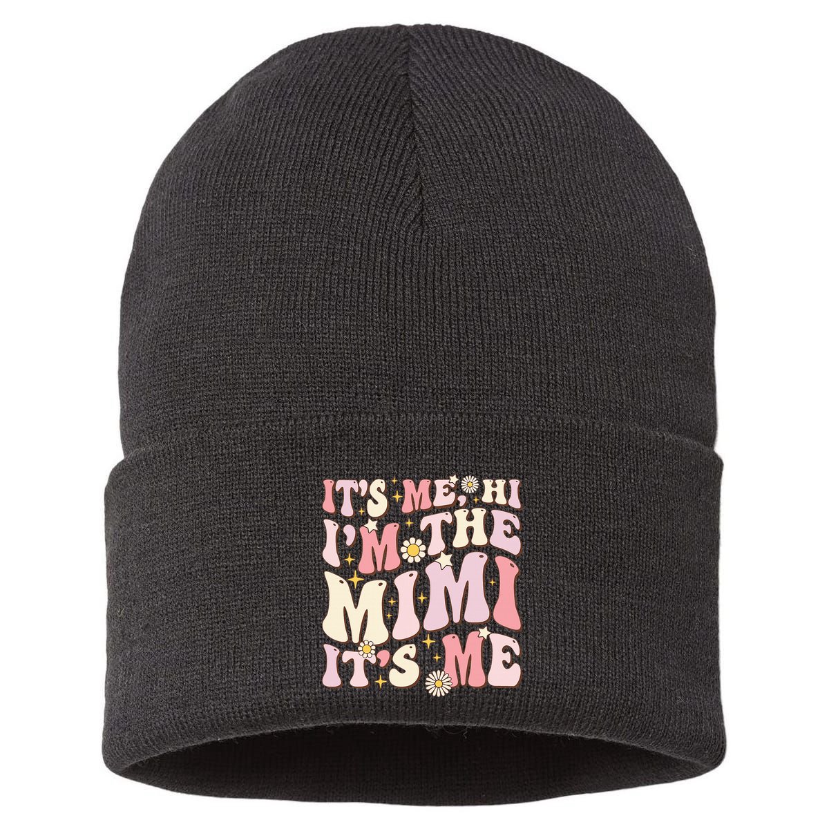Its Me Hi I'm The Mimi It's Me Funny Groovy Mimi Sustainable Knit Beanie