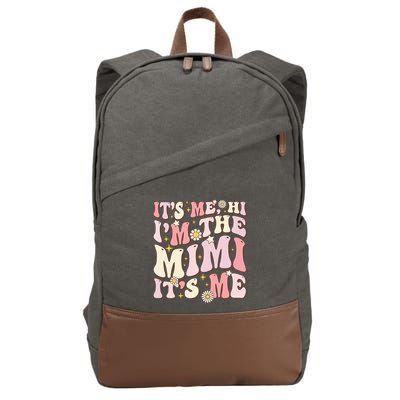 Its Me Hi I'm The Mimi It's Me Funny Groovy Mimi Cotton Canvas Backpack
