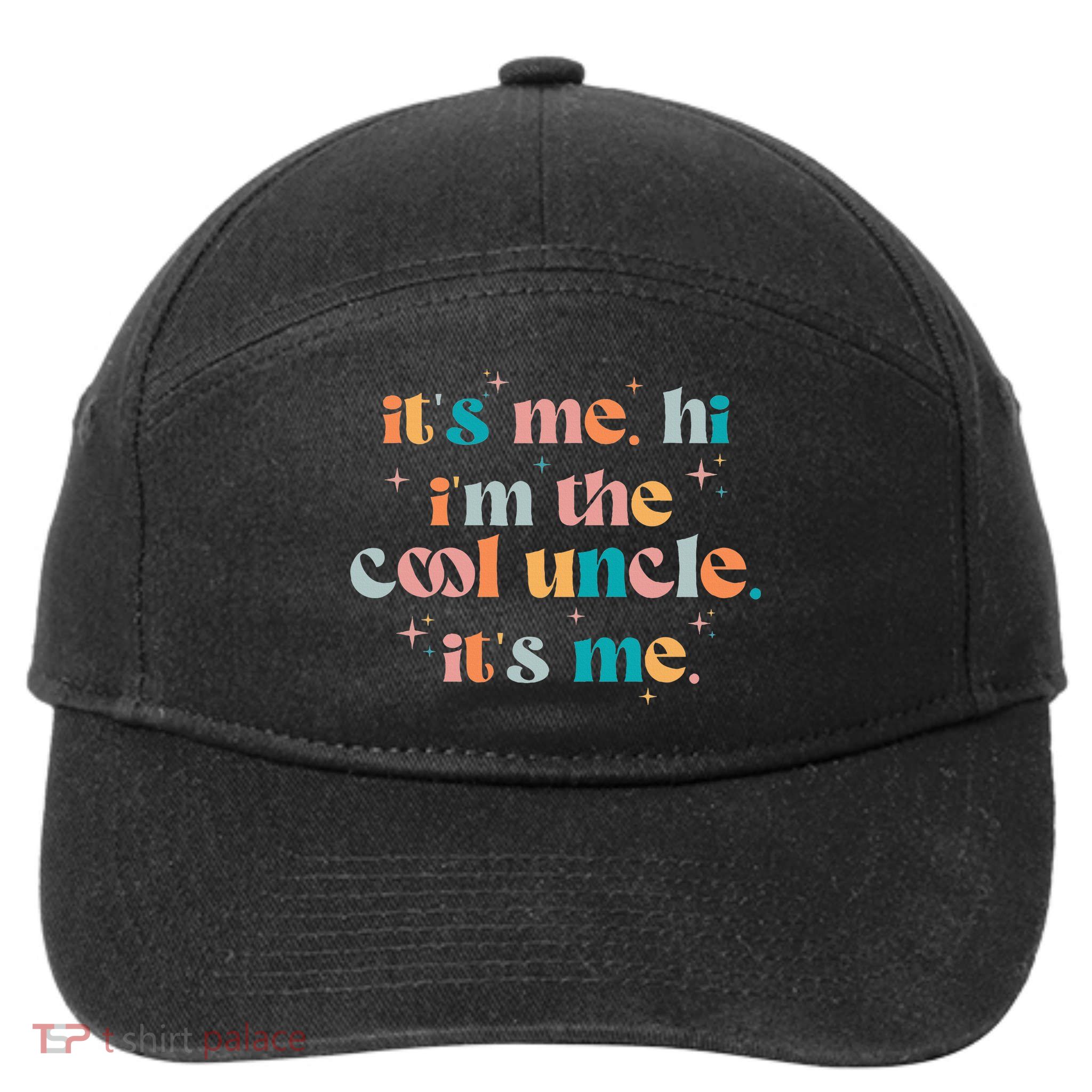 Its Me Hi Im The Cool Uncle Its Me Groovy Family Matching 7-Panel Snapback Hat