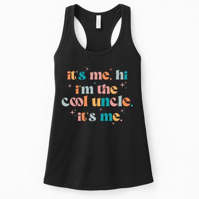 Its Me Hi Im The Cool Uncle Its Me Groovy Family Matching Womens Tank Top