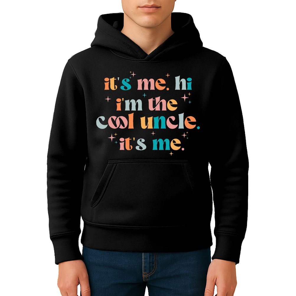 Its Me Hi Im The Cool Uncle Its Me Groovy Family Matching Kids Hoodie