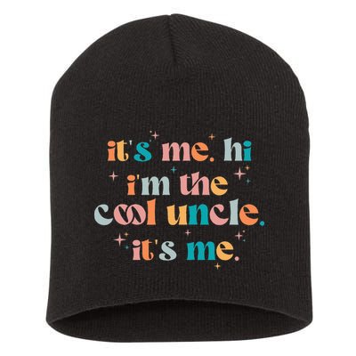Its Me Hi Im The Cool Uncle Its Me Groovy Family Matching Short Acrylic Beanie