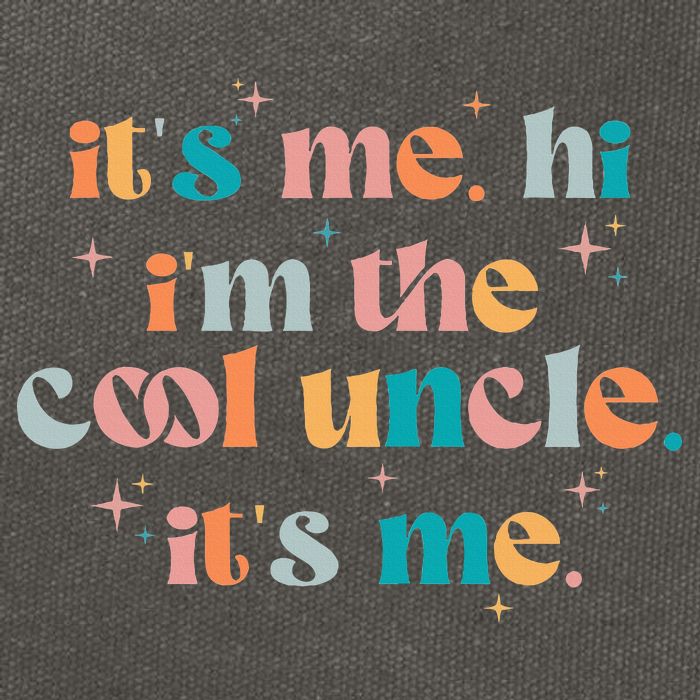 Its Me Hi Im The Cool Uncle Its Me Groovy Family Matching Cotton Canvas Backpack