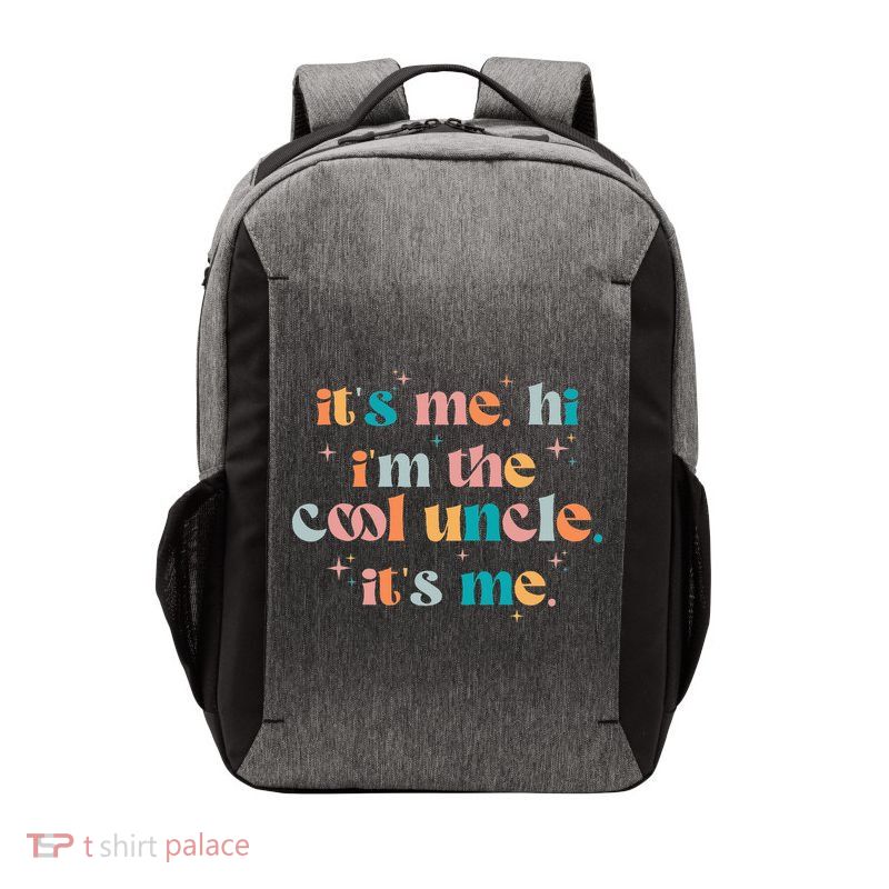 Its Me Hi Im The Cool Uncle Its Me Groovy Family Matching Vector Backpack