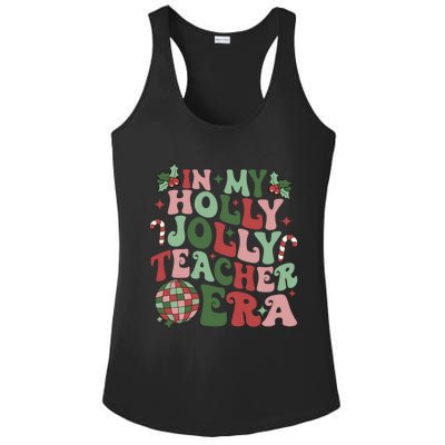 In My Holly Xmas Jolly Teacher Era Teacher Vibes Christmas Gift Ladies PosiCharge Competitor Racerback Tank