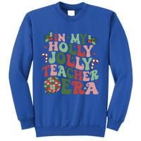 In My Holly Xmas Jolly Teacher Era Teacher Vibes Christmas Gift Sweatshirt