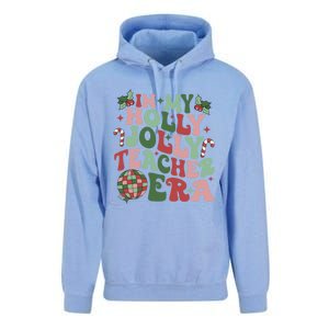 In My Holly Xmas Jolly Teacher Era Teacher Vibes Christmas Gift Unisex Surf Hoodie