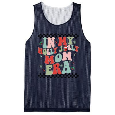 In My Holly Xmas Jolly Mom Era Retro Family Christmas Party Mesh Reversible Basketball Jersey Tank