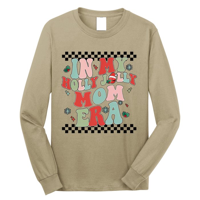 In My Holly Xmas Jolly Mom Era Retro Family Christmas Party Long Sleeve Shirt