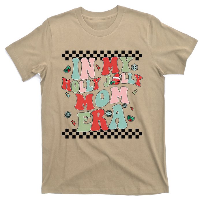 In My Holly Xmas Jolly Mom Era Retro Family Christmas Party T-Shirt