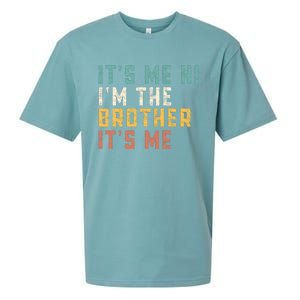 It's Me Hi I'm The Brother It's Me Funny Daddy Brother Sueded Cloud Jersey T-Shirt