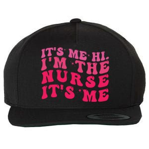 Its Me Hi Im The Nurse Its Me Pink Groovy Style Nurse Meaningful Gift Wool Snapback Cap