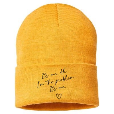 It's Me, Hi, I'm The Problem Funny Sayings Sustainable Knit Beanie