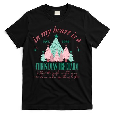 In My Heart Is A Christmas Xmas Tree Farm Vintage Clothing T-Shirt