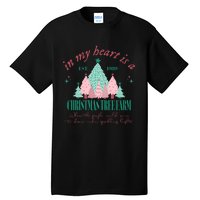 In My Heart Is A Christmas Xmas Tree Farm Vintage Clothing Tall T-Shirt