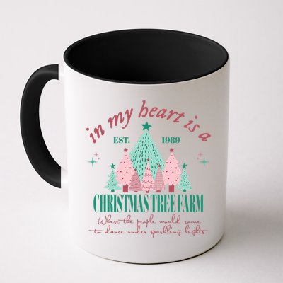 In My Heart Is A Christmas Xmas Tree Farm Vintage Clothing Mug