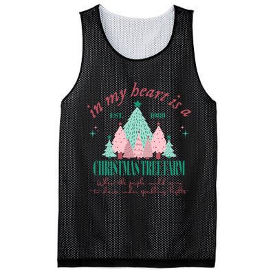 In My Heart Is A Christmas Xmas Tree Farm Vintage Clothing Mesh Reversible Basketball Jersey Tank