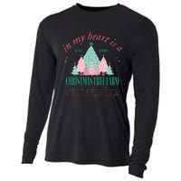 In My Heart Is A Christmas Xmas Tree Farm Vintage Clothing Cooling Performance Long Sleeve Crew