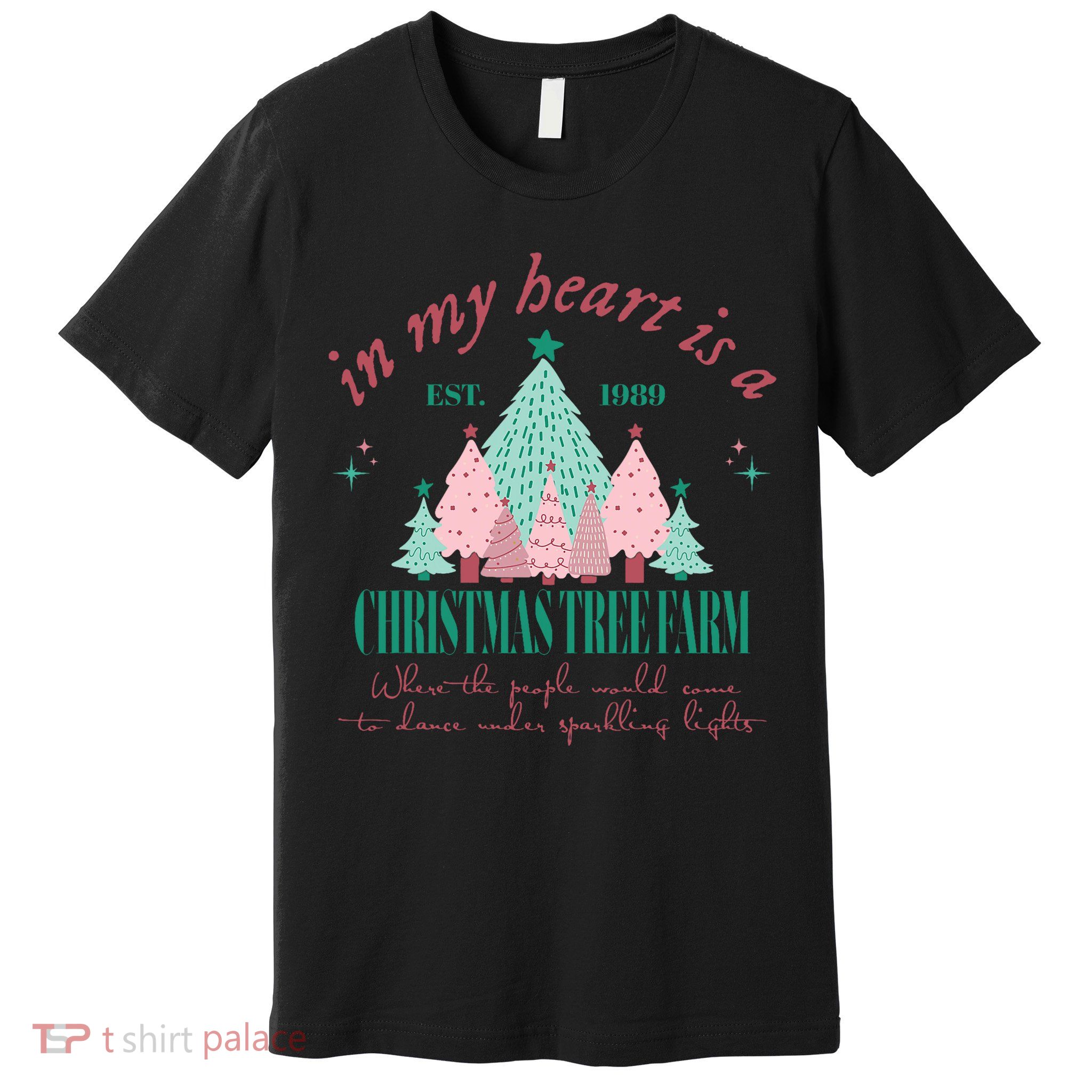In My Heart Is A Christmas Xmas Tree Farm Vintage Clothing Premium T-Shirt