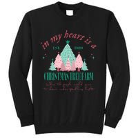 In My Heart Is A Christmas Xmas Tree Farm Vintage Clothing Tall Sweatshirt