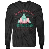 In My Heart Is A Christmas Xmas Tree Farm Vintage Clothing Tie-Dye Long Sleeve Shirt