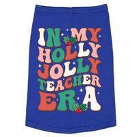 In My Holly Xmas Jolly Teacher Era Retro Christmas Teacher Great Gift Doggie Tank