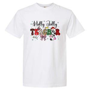 In My Holly Xmas Jolly Teacher Era Teacher Vibes Christmas Garment-Dyed Heavyweight T-Shirt