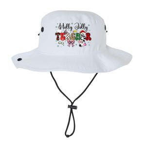 In My Holly Xmas Jolly Teacher Era Teacher Vibes Christmas Legacy Cool Fit Booney Bucket Hat