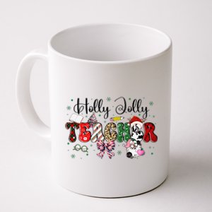 In My Holly Xmas Jolly Teacher Era Teacher Vibes Christmas Coffee Mug