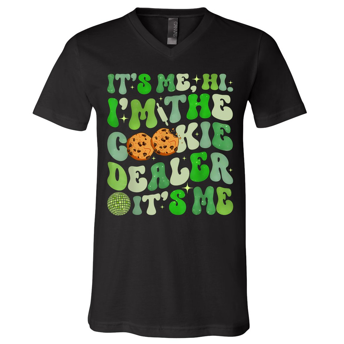 Its Me Hi Im The Cookie Dealer Girl Scout Troop Scouting V-Neck T-Shirt