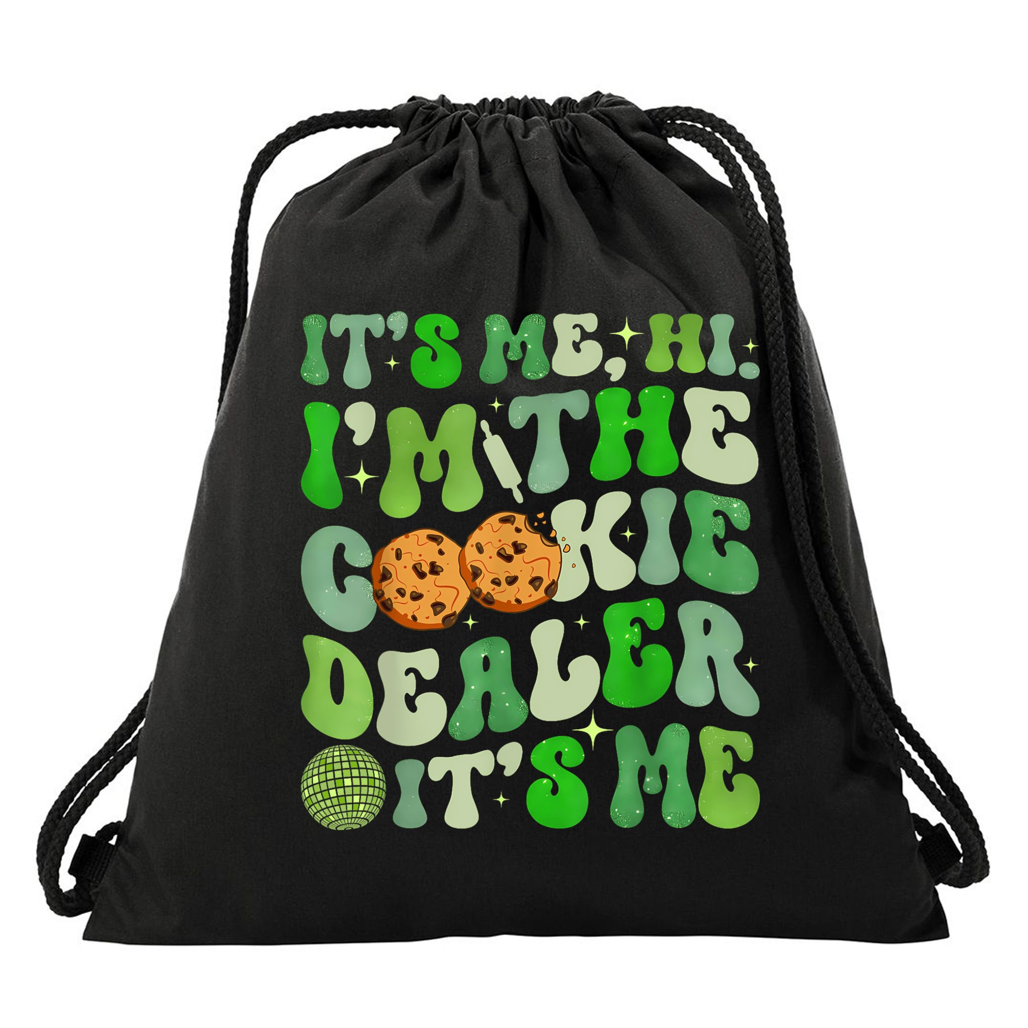 Its Me Hi Im The Cookie Dealer Girl Scout Troop Scouting Drawstring Bag