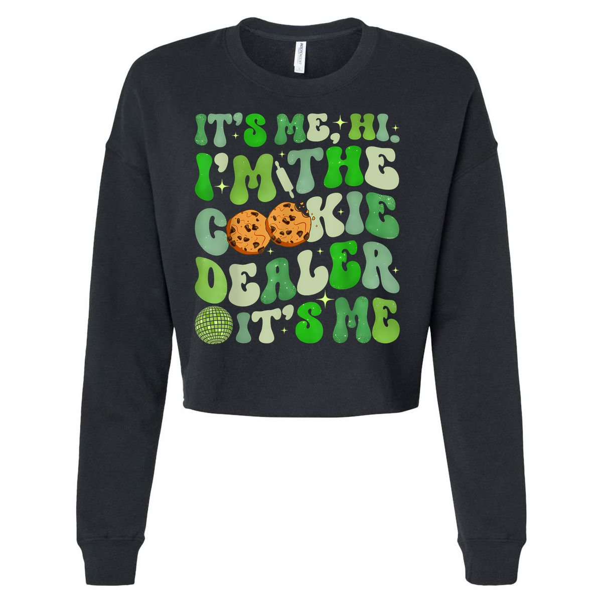 Its Me Hi Im The Cookie Dealer Girl Scout Troop Scouting Cropped Pullover Crew