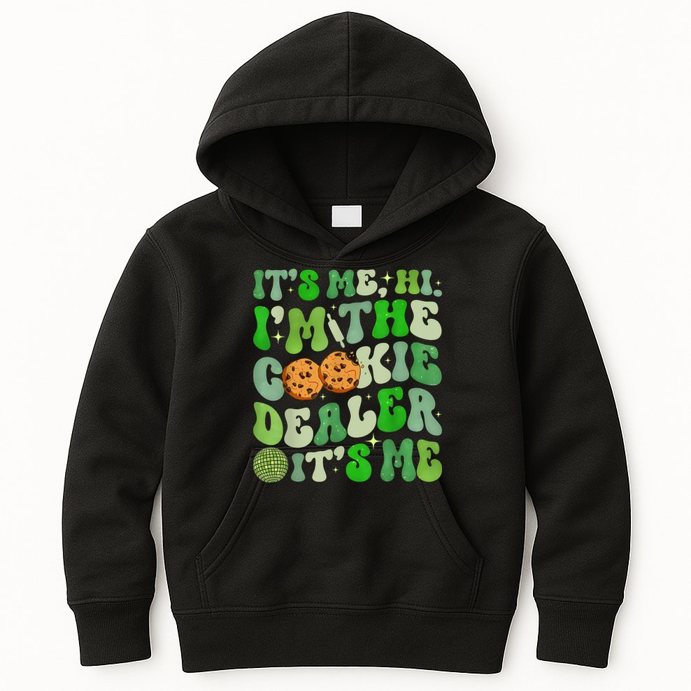 Its Me Hi Im The Cookie Dealer Girl Scout Troop Scouting Kids Hoodie
