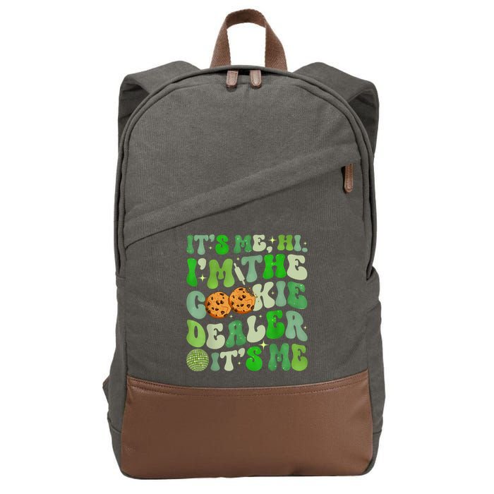 Its Me Hi Im The Cookie Dealer Girl Scout Troop Scouting Cotton Canvas Backpack