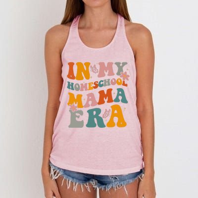 In My Homeschool Mama Era Funny Mom Teacher Gift Women's Knotted Racerback Tank