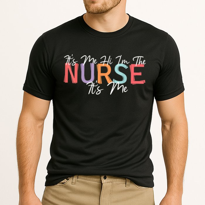 Its Me Hi I'm The Nurse RN ER NICU Nursing Cooling Performance Crew T-Shirt