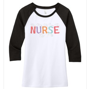 Its Me Hi I'm The Nurse RN ER NICU Nursing Women's Tri-Blend 3/4-Sleeve Raglan Shirt