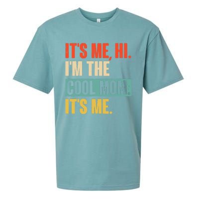 Its Me Hi Im The Cool Mom Its Me Retro Funny Mothers Day Sueded Cloud Jersey T-Shirt