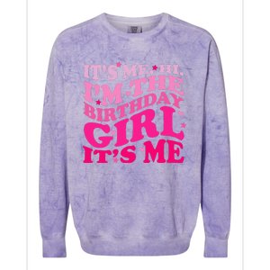 It's Me Hi I'm The Birthday Girl Lovely Birthday Party Colorblast Crewneck Sweatshirt