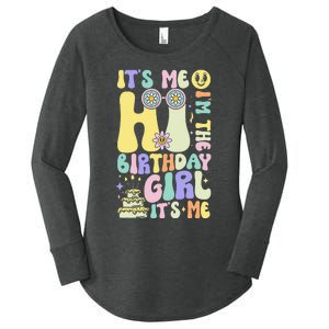 Its Me Hi Im The Birthday Girl Its Me Groovy Women's Perfect Tri Tunic Long Sleeve Shirt