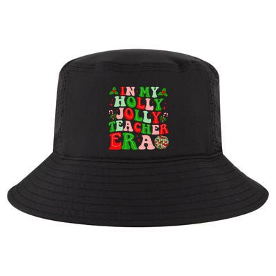 In My Holly Xmas Jolly Teacher Era Teacher Christmas Vibes Cool Comfort Performance Bucket Hat