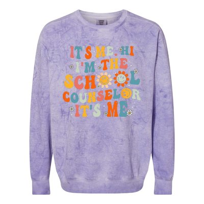 It's Me Hi I'm The School Counselor Back To School First Day Colorblast Crewneck Sweatshirt