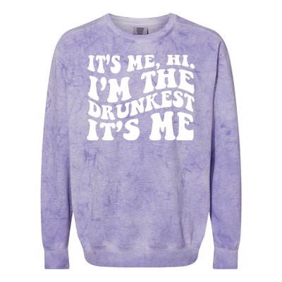 Its Me Hi Im The Drunkest Its Me St Patricks Day Colorblast Crewneck Sweatshirt