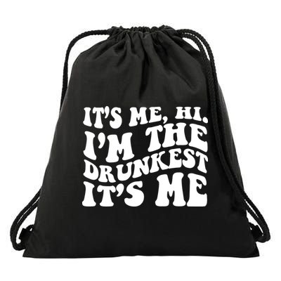 Its Me Hi Im The Drunkest Its Me St Patricks Day Drawstring Bag